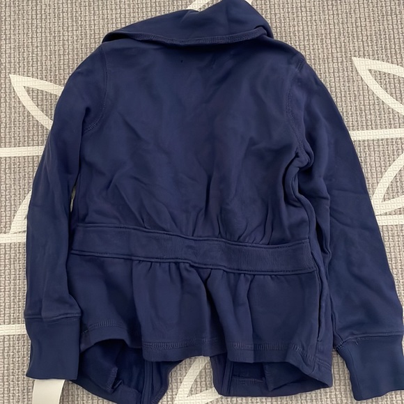 NWT Ralph Lauren Toddler Girls Cascading Drape Cardigan Sweater Coat Navy Blue 5 - Picture 2 of 5